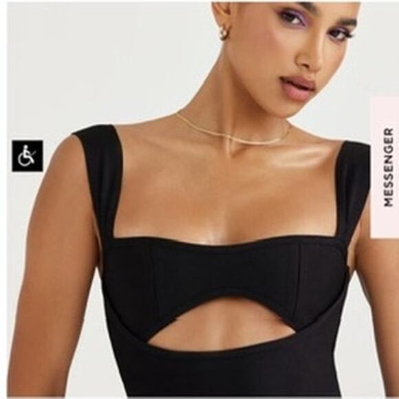 House of Cb Yasmeen Black Bandage Jumpsuit Size S Small - Picture 4 of 7